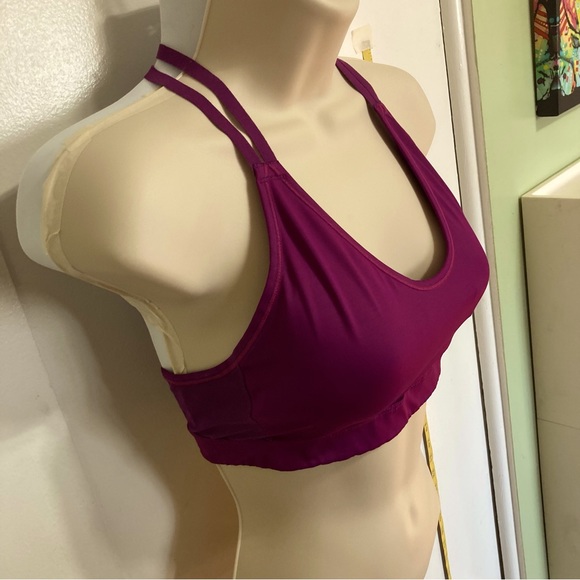 BROOKS Sports Exercise Running Racerback Bra Womens Fuschia Medium M D-DD - Picture 2 of 14